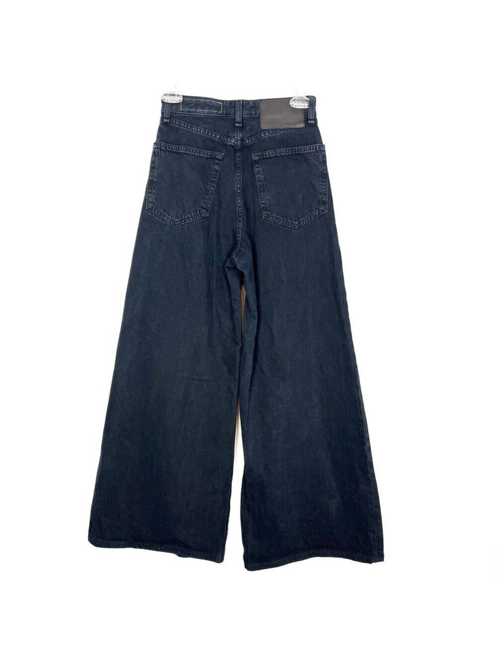 Rag & Bone Flexi Sofie High Waist Ankle Wide Leg Jean Black Bird size 23 - Picture 4 of 6